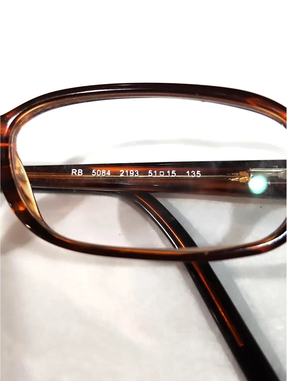 Ray Ban RB5084 2193 Brown Rectangle Eyeglasses Frame 51-15 135